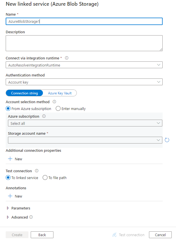使用 Azure 数据工厂或 Azure Synapse Analytics 复制和转换 Azure Blob 存储中的数据